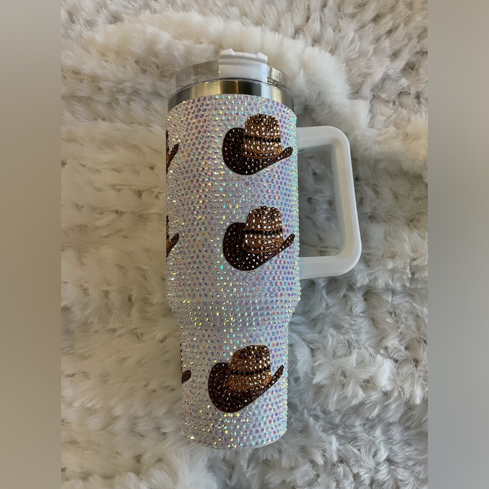 40oz bling tumbler